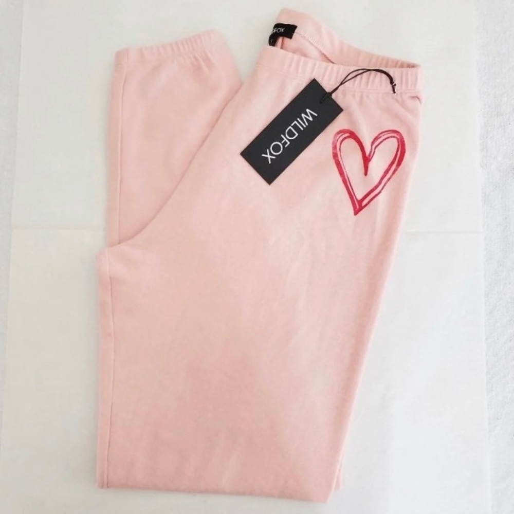 NWT Wildfox Sketchy Heart Knox Sweatpants